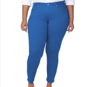 NYDJ Alina High Waist Side Slit Ankle Skinny Jeans